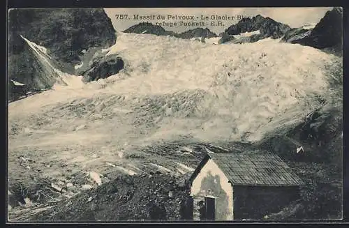 AK Le refuge Tuckett, Le Glacier Blanc, Massif du Pelvoux