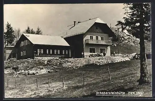 AK Schobersteinhütte, Berghütte des T. V. N. Steyr