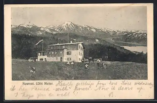 AK Neureut, Berghütte mit Panorama