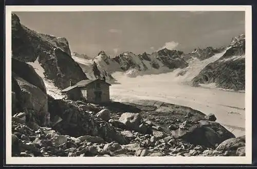 AK Forno-Hütte, Fornogletscher mit P. Torrone-Kette