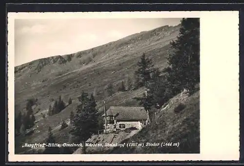 AK Bergfried-Hütte /Gmeineck, Blick auf Steinkopf und Stoder