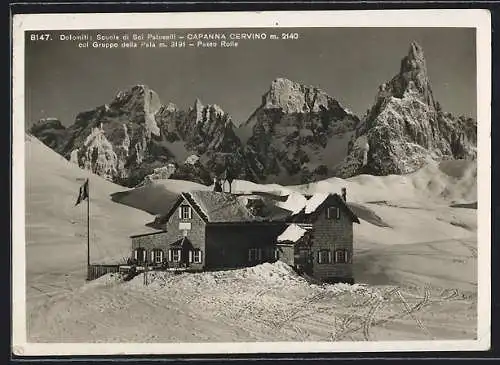 AK Scuola di Sci Paluselli /Dolomiti, Capanna Cervino col Gruppo della Pala