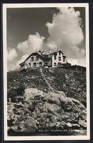 AK Habsburghaus /Rax, Berghütte mit Alpengarten