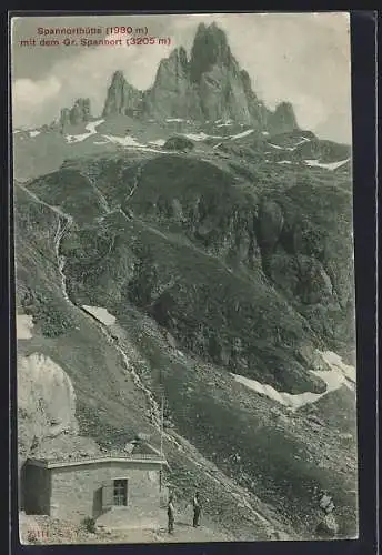 AK Spannorthütte, Blick auf den Gr. Spannort