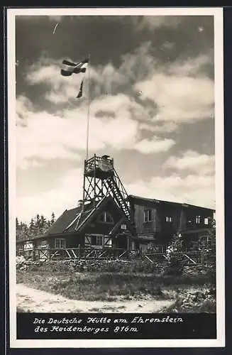 AK Deutsche Hütte /Heidenberg, Berghütte am Ehrenstein