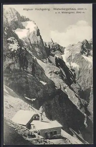 AK Waltenberghaus /Allgäuer Hochgeb., Blick auf die Mädelegabel