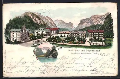 AK Landro-Höhlenstein, Hotel Baur und Dependancen