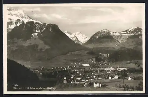 AK Bludenz, Totale mit Schesaplana