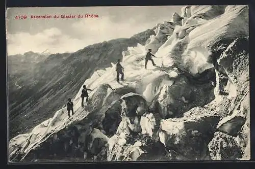 AK Bergsteiger am Gletscher