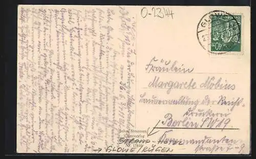 AK Glowe /Rügen, Strassenpartie mit Strand-Hotel