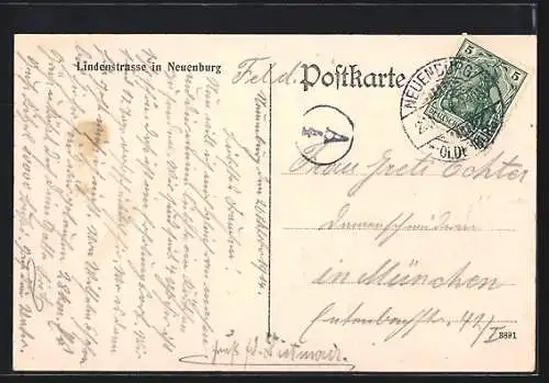 AK München-Oberwiesenfeld, Luftschiff Zeppelin Z. I. am 2.4.1909 bei der Landung, Lindenstrasse mit Passanten