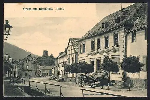 AK Heimbach /Eifel, Gasthaus Koelner Hof, Strassenpartie