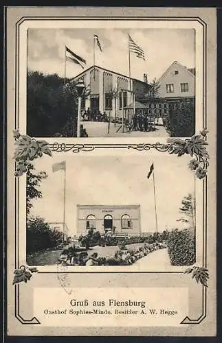 AK Flensburg, Gasthof Sophies-Minde von A. W. Hegge