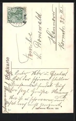 AK Wulfelade, Gasthaus von Heinr. Ohlendorf, Partie in der Marienseeerstrasse