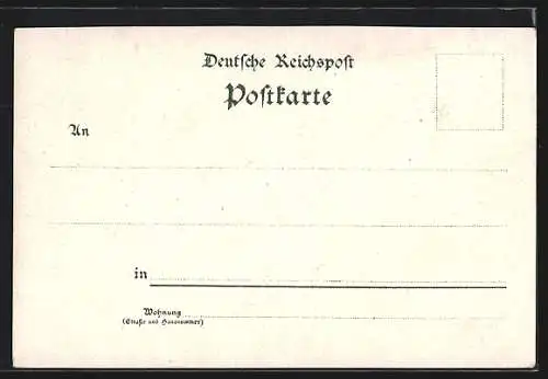 Lithographie Oberbobritzsch, Totalansicht mit Kirchturm