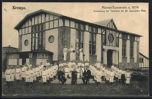 AK Krempe, Männer-Turnverein v. 1874, Einweihung der Turnhalle 1908