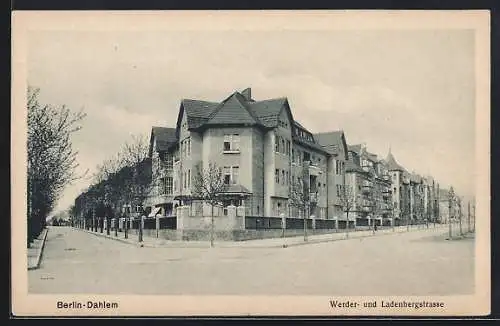 AK Berlin-Dahlem, Werder- und Ladenbergstrasse