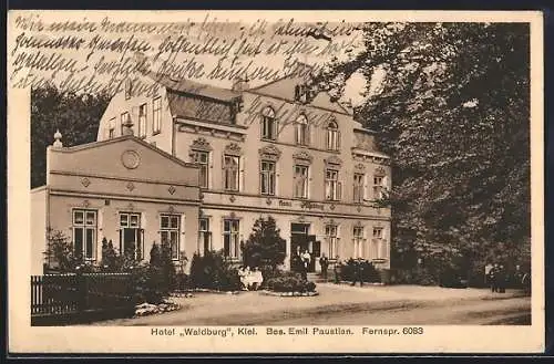 AK Kiel, Hotel Waldburg, Bes. Emil Paustian