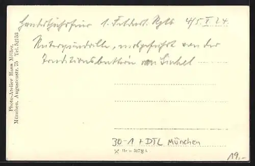 AK München-Au, 100-Jahrfeier der Prinzregent-Luitpold-Kanoniere 1924, Kavalleristen und Zuschauer