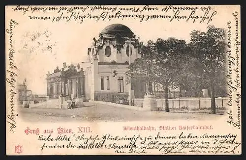 AK Wien, Station Kaiserbahnhof der Wienthalbahn