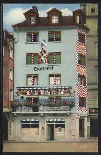 AK Zürich, Gasthaus Bollerei, Bes. Hans Furrer, Aussenansicht