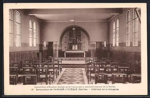 AK Parigné-l`Évêque, Intérieur de la chapelle du sanatorium