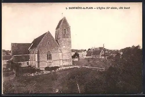 AK Saint-Rémy-du-Plain, L`Église (XIe siècle), côté Ouest