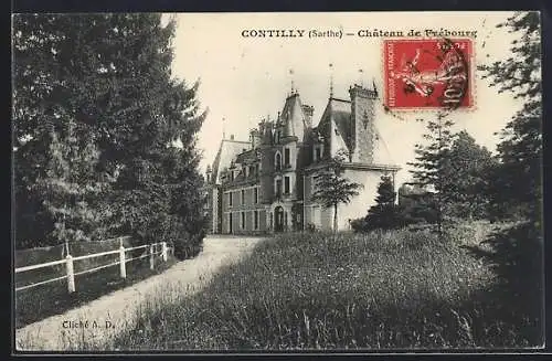 AK Contilly, Château de Vezins entouré de verdure