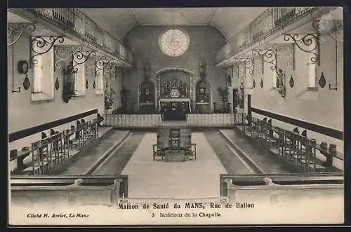 AK Le Mans, Intérieur de la chapelle de la Maison de Santé, Rue de Ballon