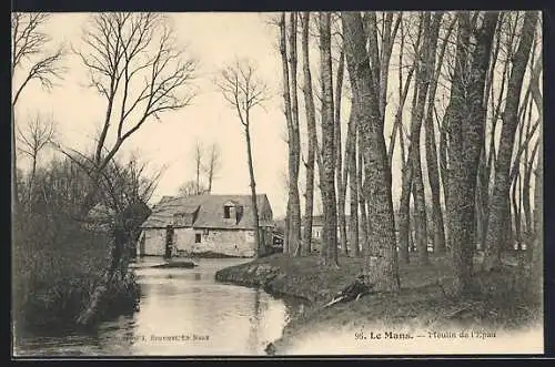 AK Le Mans, Moulin de l`Epau au bord de la rivière entouré d`arbres