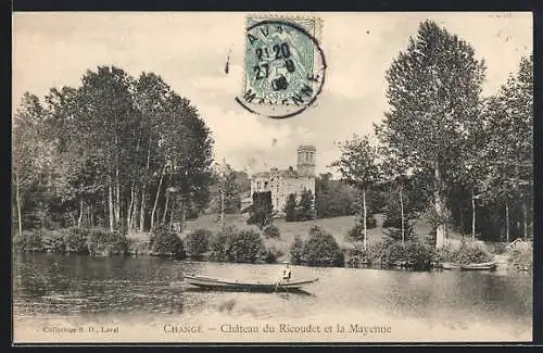 AK Changé, Château du Ricoudet et la Mayenne