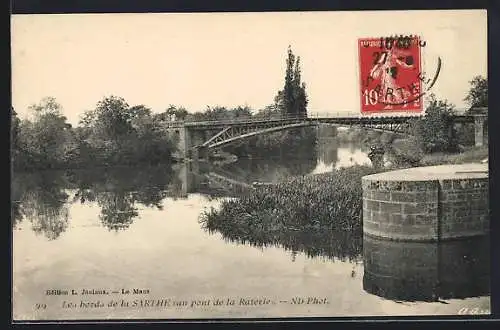 AK Le Mans, Les bords de la Sarthe au pont de la Rotercie