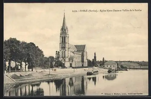 AK Sablé, Église Notre Dame et Vallée de la Sarthe