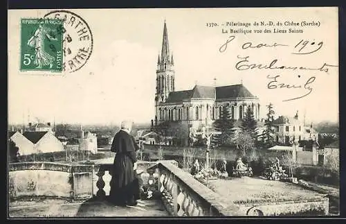 AK Notre-Dame du Chêne, La Basilique vue des Lieux Saints