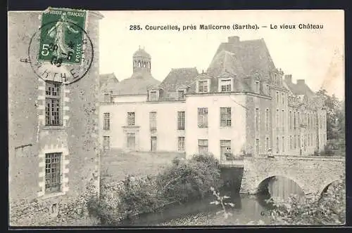 AK Courcelles, Le vieux Château près Malicorne (Sarthe)