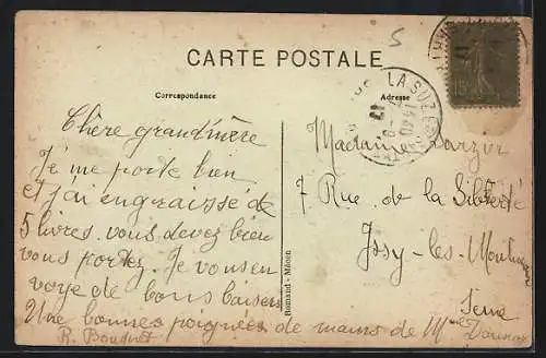 AK La Suze, Vue partielle et vieux château dit de Barbe Bleue