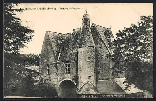 AK Le Breil-sur-Mérize, Donjon de Pescheray