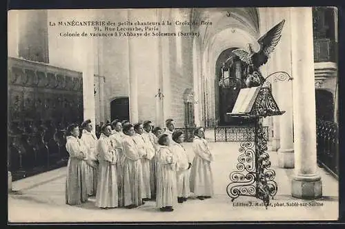 AK Solesmes, La Manécanterie des petits chanteurs à la Croix de Bois à l`abbaye de Solesmes