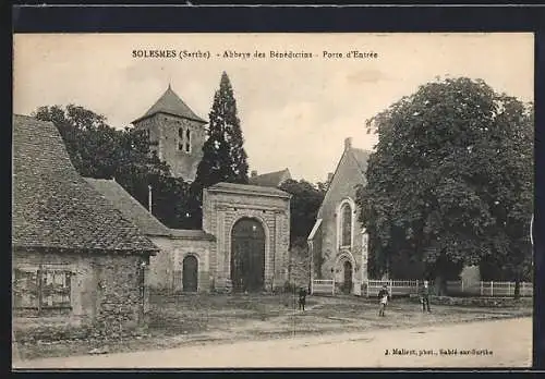 AK Solesmes, Abbaye des Bénédictins, Porte d`Entrée