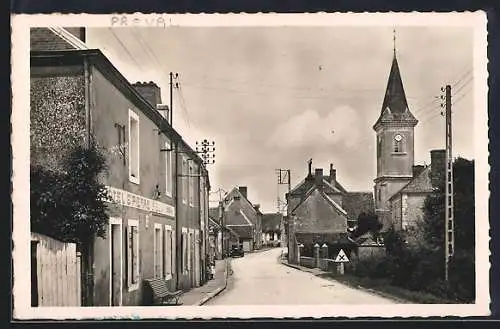 AK Préval, Rue principale avec église et bâtiments anciens