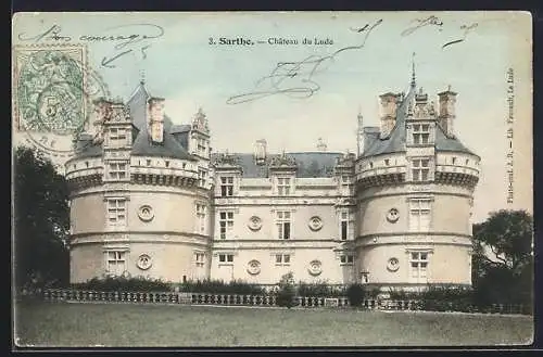 AK Le Lude, Château du Lude majestueux et ses tours élégantes