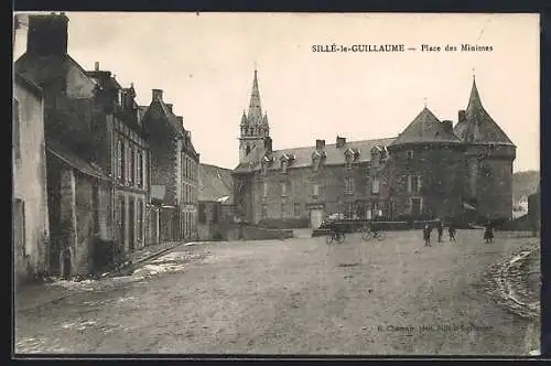 AK Sillé-le-Guillaume, Place des Minimes et bâtiments historiques