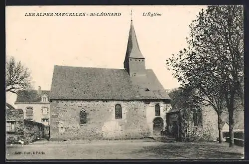 AK Saint-Léonard, L`Église dans les Alpes Mancelles