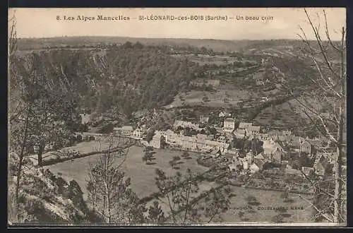 AK Saint-Léonard-des-Bois, Un beau coin des Alpes Mancelles (Sarthe)