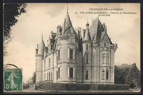 AK Villaines-la-Gonais, Château de Beauchamps (Côté Est)