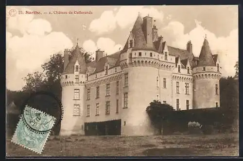 AK Gallerande, Château de Gallerande dans la Sarthe