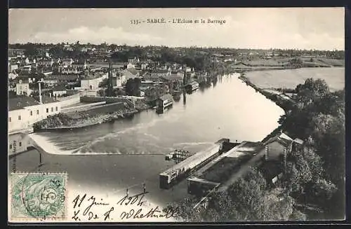 AK Sablé, L`Écluse et le Barrage sur la rivière