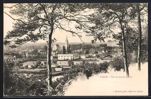 AK Sablé, Vue du jardin public