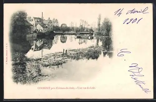 AK Coemont, Vue du Loir près Château-du-Loir