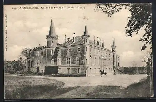 AK Avoise, Château de Pescheux (Facade d`arrivée)